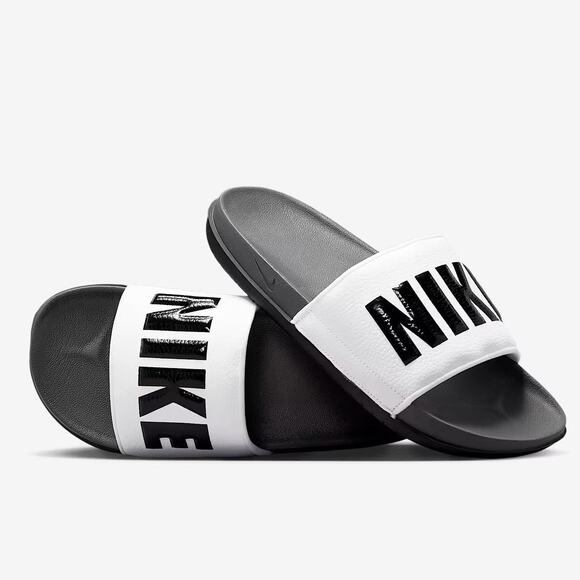 NEW Nike Offcourt Slides Men’s Size 8 White Black Sandals BQ4639-001 - Picture 1 of 6